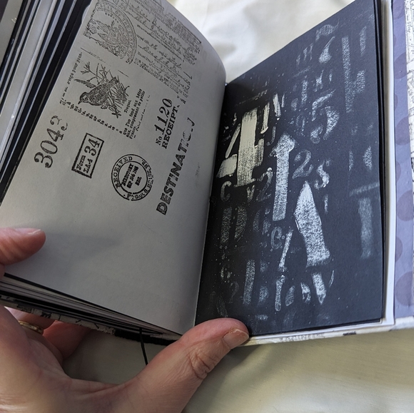 Handmade Black & White Journal Album Memory Book - Picture 9 of 11